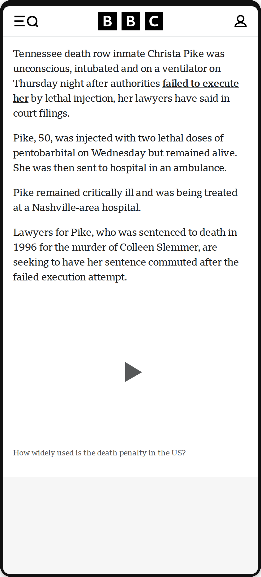 BBC News: page at normal text size