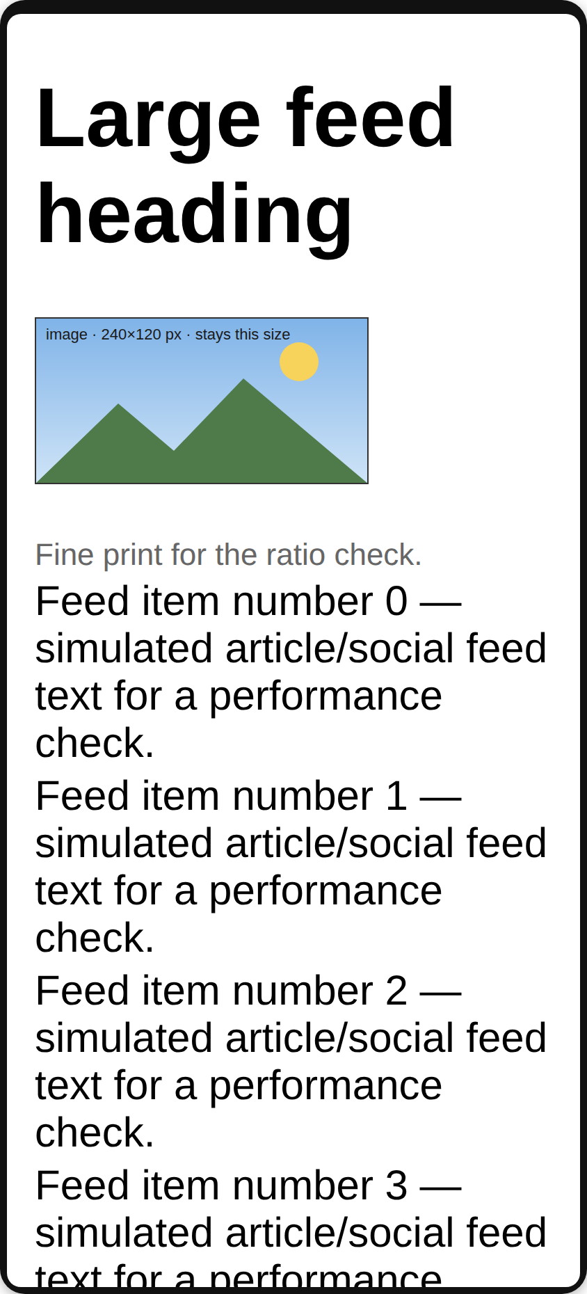 Large page (performance): the same page with text at 200%